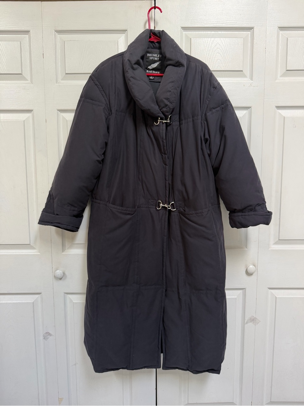 Bromley Sport Long Down Puffer Coat Black/Charcoal Women’s Size Large